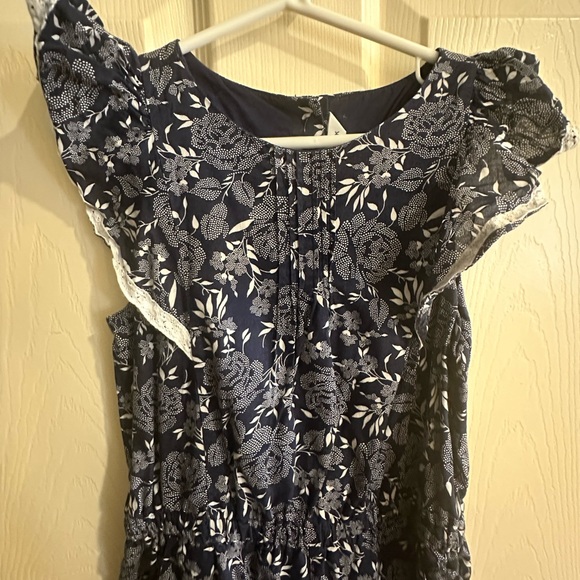 Janie and Jack Navy Floral Jumpsuit - Picture 2 of 6